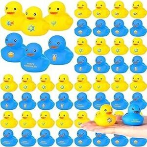 Deekin Hanukkah‎ Mini Ducks Delicate 120 Pcs Blue Yellow Star of David Bath Toys